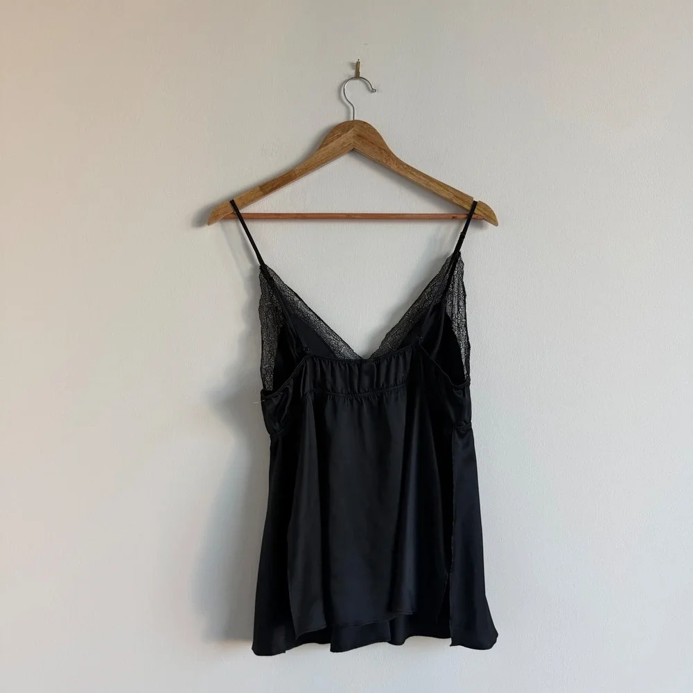 Victoria's Secret Black Lace and Satin Cami Size Large‎ - Picture 6 of 8